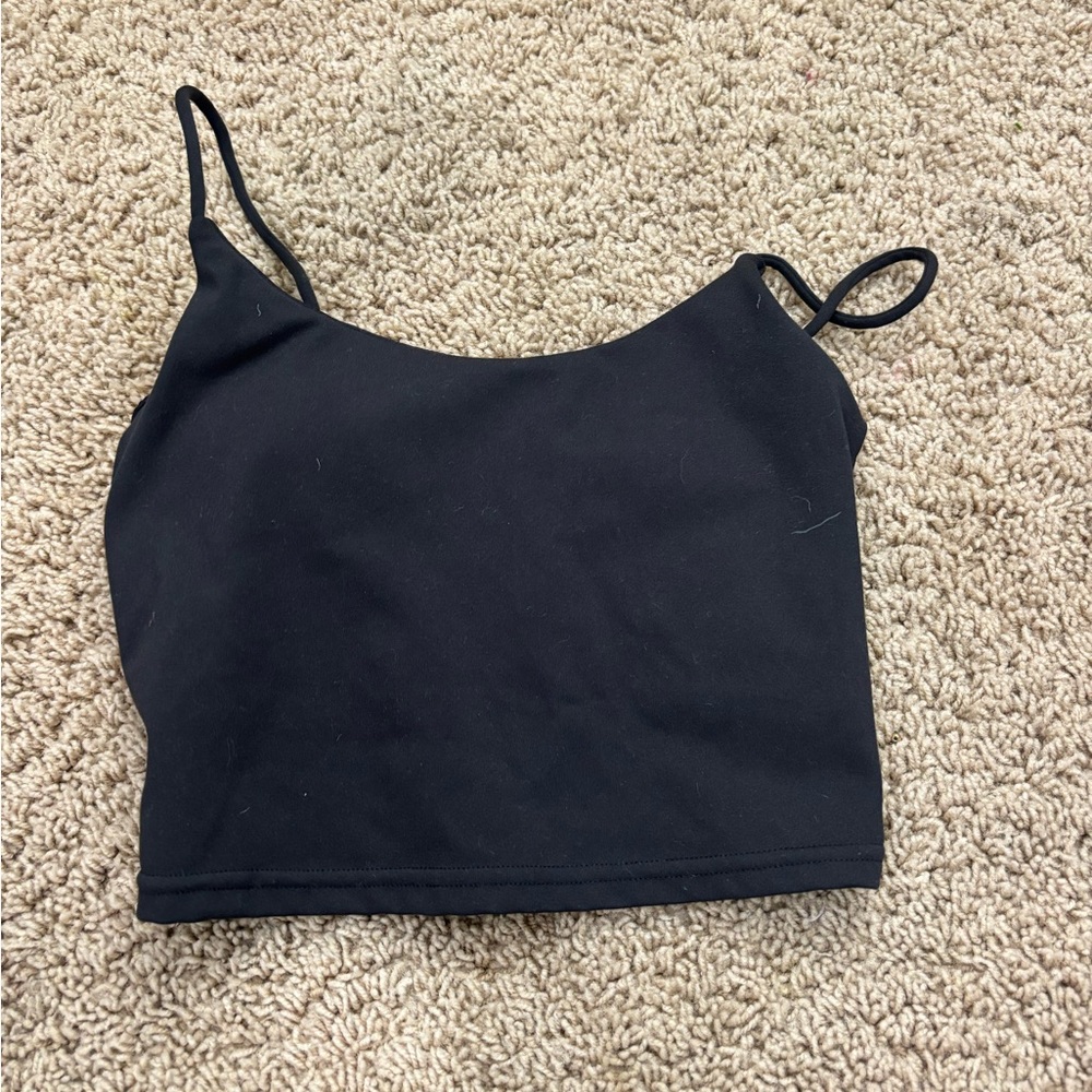 Black Cropped Tank Top